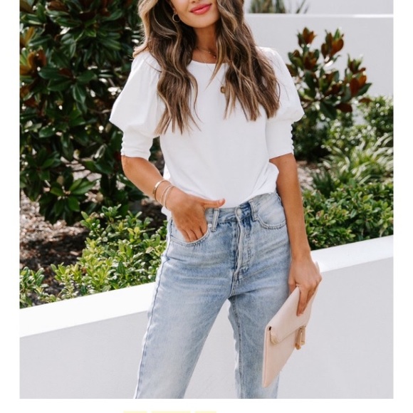 Vici Tops - VICI Retreat Cotton Puff Sleeve Top